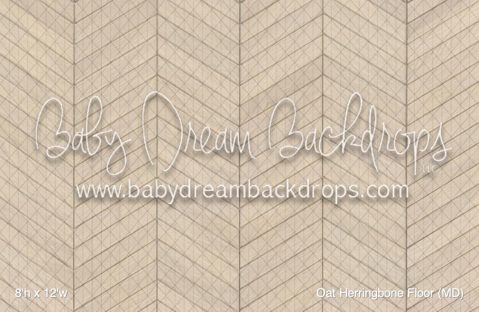 Oat Herringbone Fabric Floor (MD)
