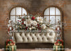 Old Mill Christmas Cream Headboard (VR)