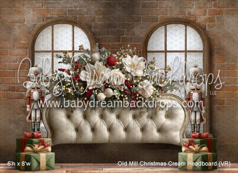 Old Mill Christmas Cream Headboard (VR)