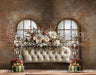 Old Mill Christmas Cream Headboard (VR)