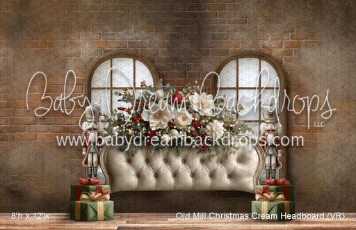 Old Mill Christmas Cream Headboard (VR)