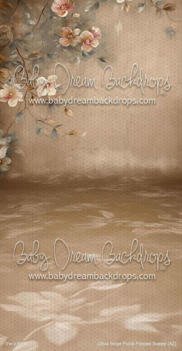 Olivia Beige Floral Flipped Sweep (AZ)