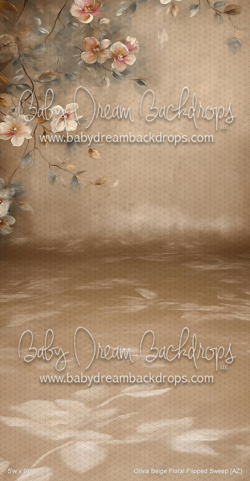 Olivia Beige Floral Flipped Sweep (AZ)