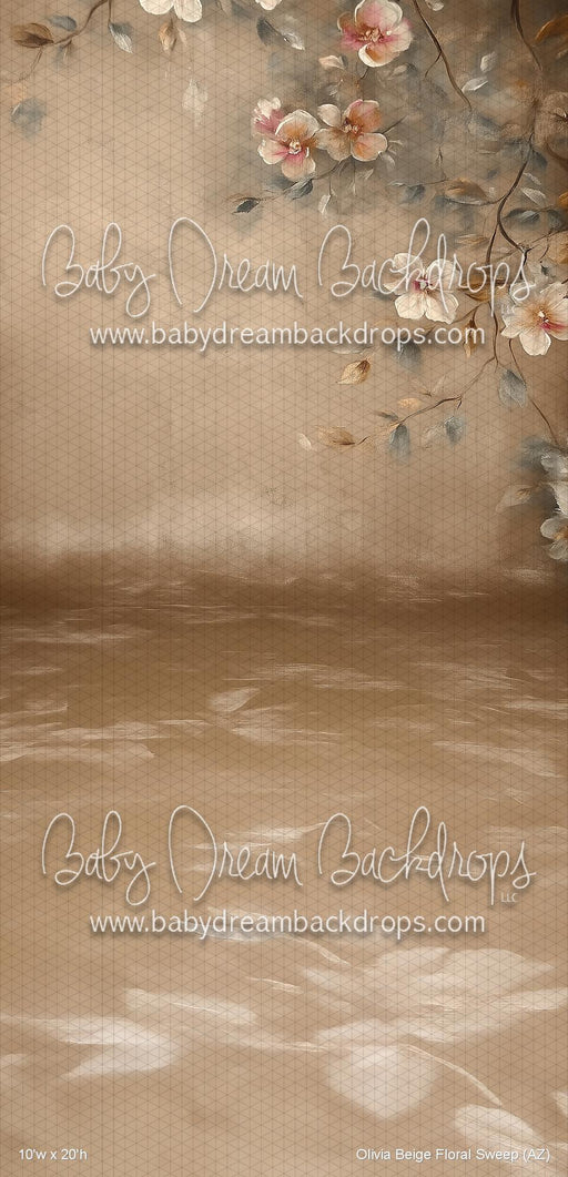 Olivia Beige Floral Sweep (AZ)