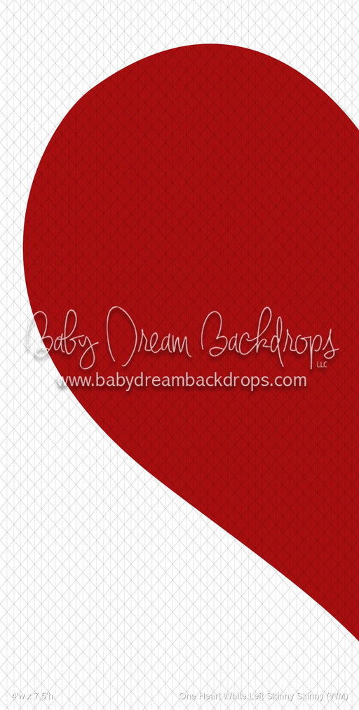 One Heart White Left Skinny Skinny (WM)