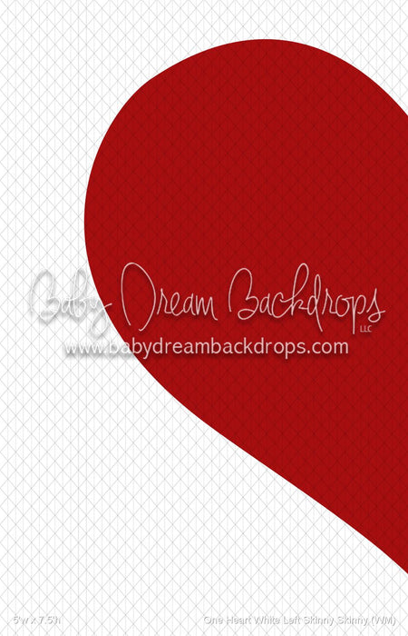 One Heart White Left Skinny Skinny (WM)