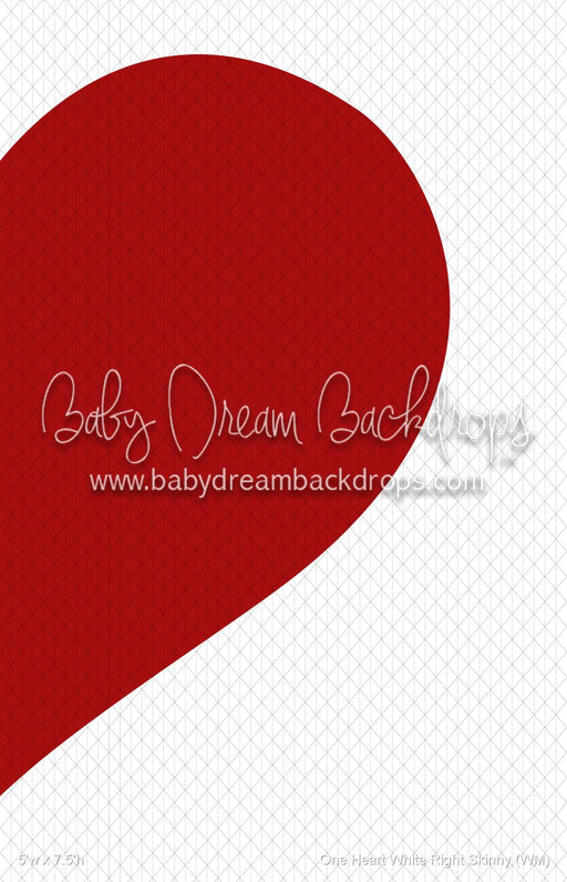 One Heart White Right Skinny (WM)