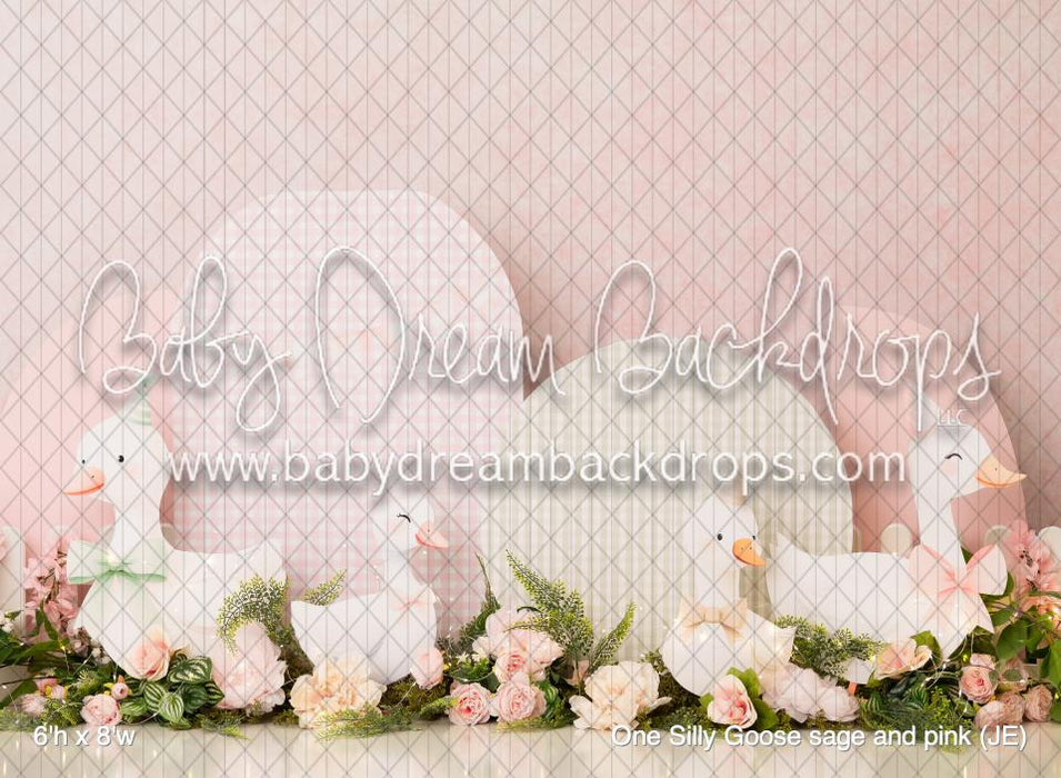 One Silly Goose sage and pink (JE)