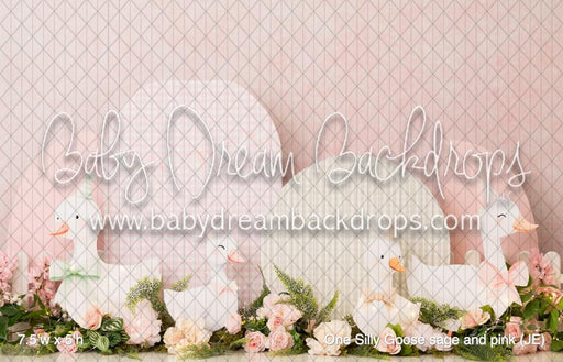 One Silly Goose sage and pink (JE)