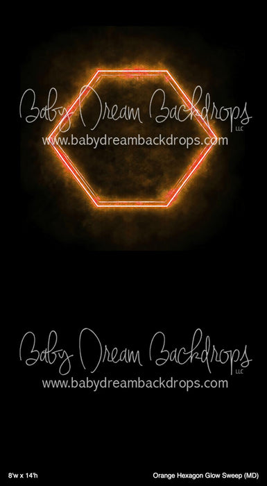 Orange Hexagon Glow Sweep (MD)