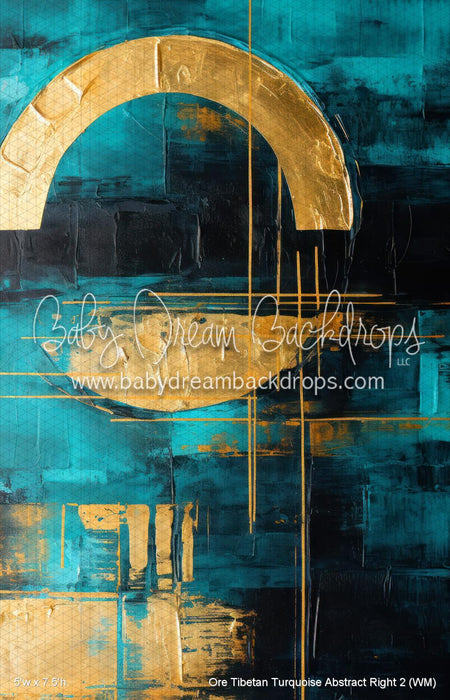 Ore Tibetan Turquoise Abstract Right 2 (WM)