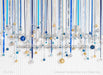Ornament Curtain Blue Gold Silver (JG)