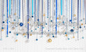 Ornament Curtain Blue Gold Silver (JG)