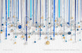 Ornament Curtain Blue Gold Silver (JG)