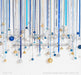 Ornament Curtain Blue Gold Silver (JG)