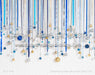 Ornament Curtain Blue Gold Silver (JG)