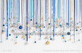 Ornament Curtain Blue Gold Silver (JG)