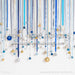 Ornament Curtain Blue Gold Silver (JG)