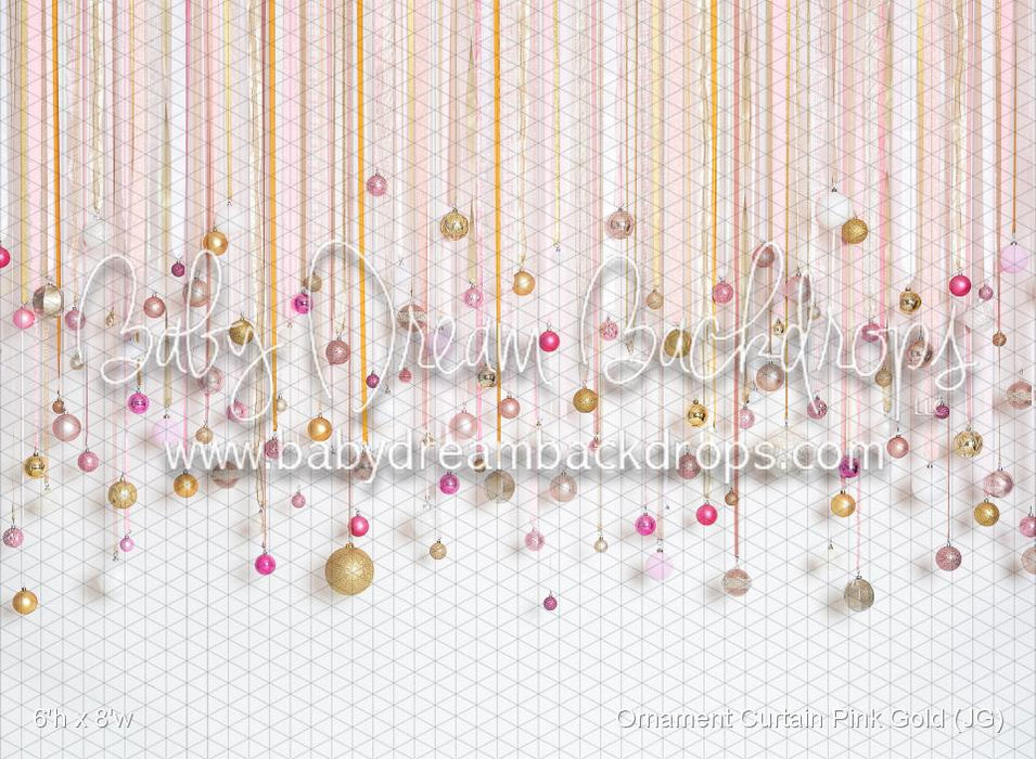 Ornament Curtain Pink Gold (JG)
