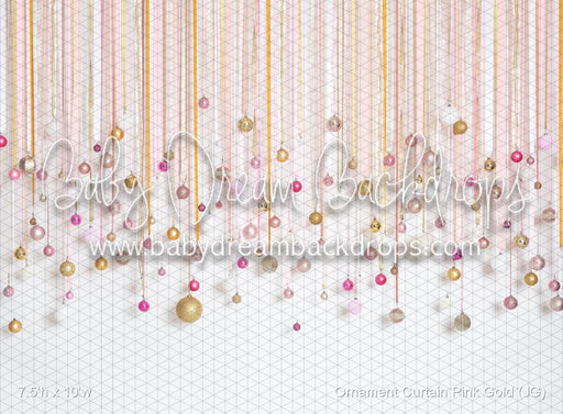 Ornament Curtain Pink Gold (JG)
