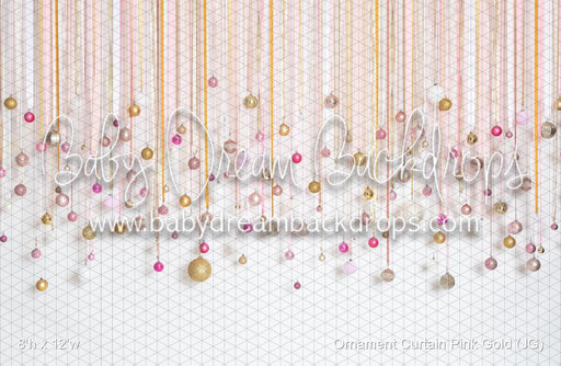 Ornament Curtain Pink Gold (JG)