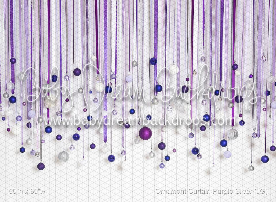 Ornament Curtain Purple Silver (JG)