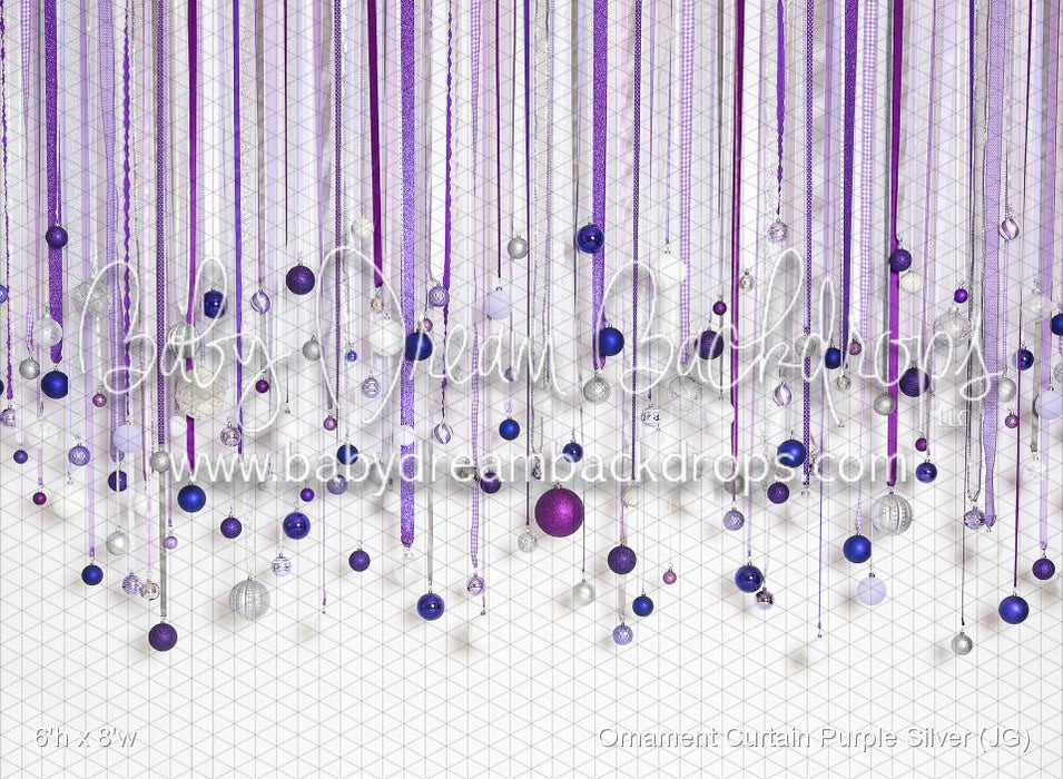 Ornament Curtain Purple Silver (JG)
