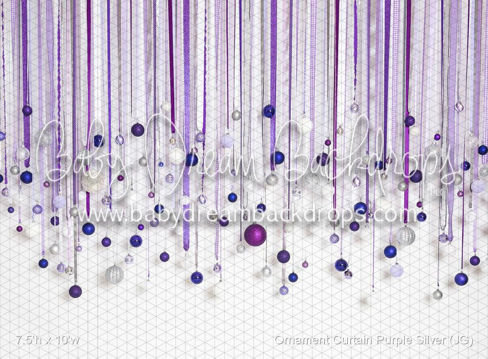 Ornament Curtain Purple Silver (JG)