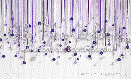 Ornament Curtain Purple Silver (JG)