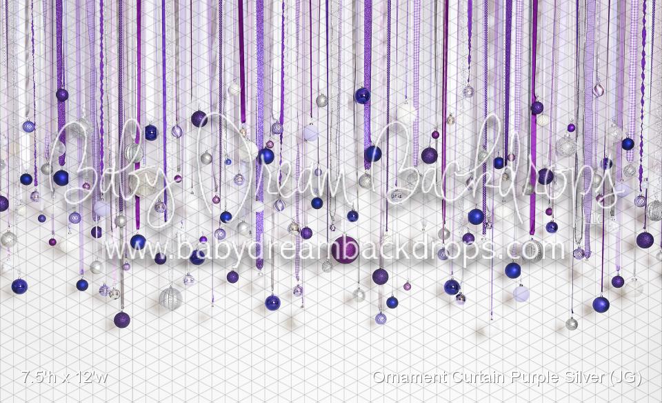 Ornament Curtain Purple Silver (JG)