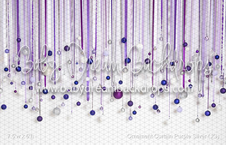 Ornament Curtain Purple Silver (JG)