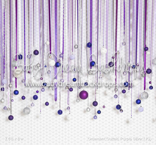 Ornament Curtain Purple Silver (JG)