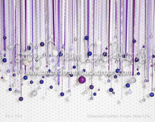 Ornament Curtain Purple Silver (JG)