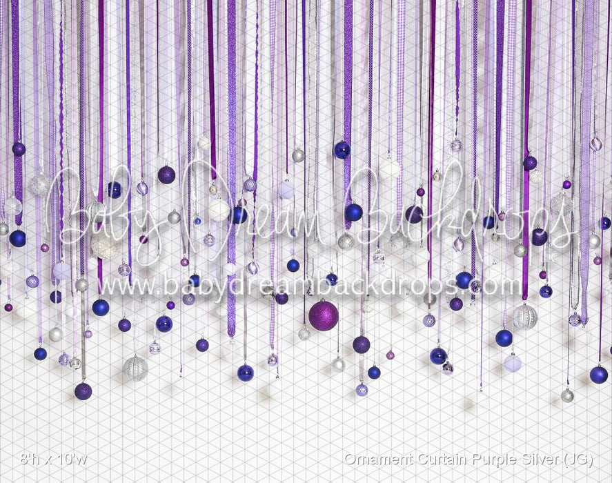 Ornament Curtain Purple Silver (JG)