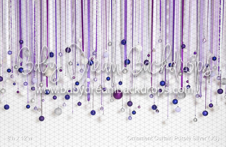 Ornament Curtain Purple Silver (JG)