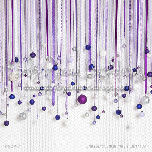 Ornament Curtain Purple Silver (JG)