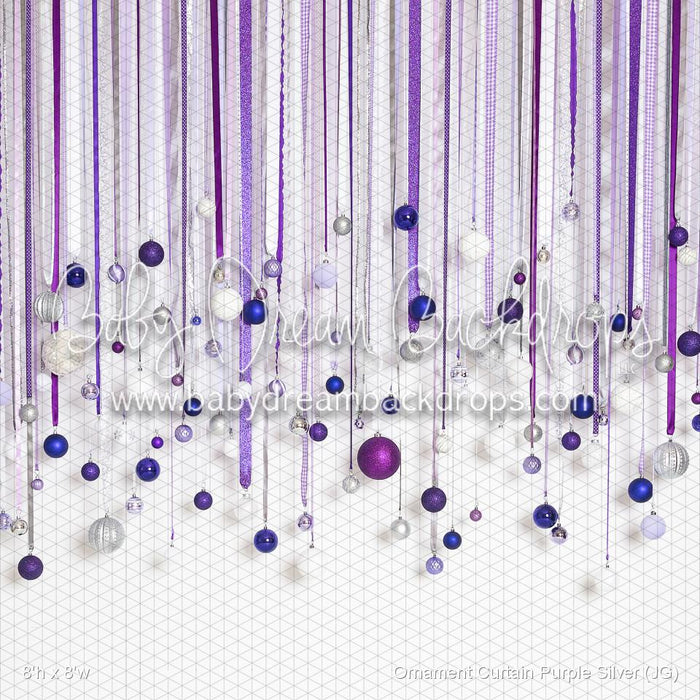 Ornament Curtain Purple Silver (JG)