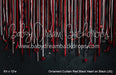 Ornament Curtain Red Black Heart on Black (JG)