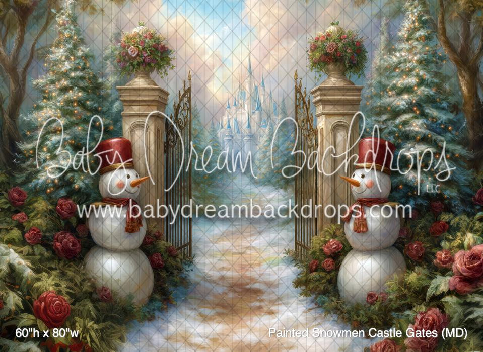 Painted Snowmen Castle Gates (MD)