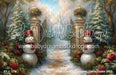 Painted Snowmen Castle Gates (MD)
