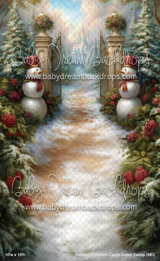 Painted Snowmen Castle Gates Sweep (MD)