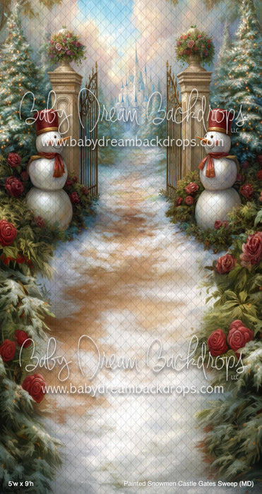 Painted Snowmen Castle Gates Sweep (MD)