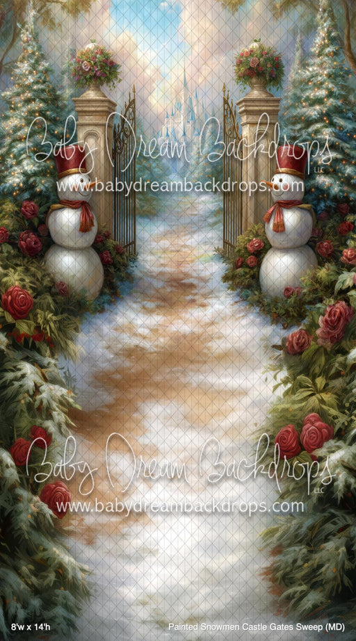 Painted Snowmen Castle Gates Sweep (MD)