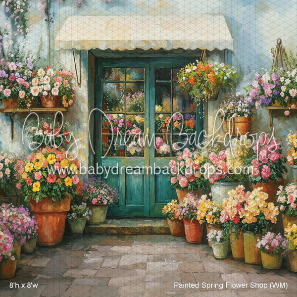 X Drop Painted Spring Flower Shop (WM)