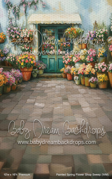 Painted Spring Flower Shop Sweep (WM)