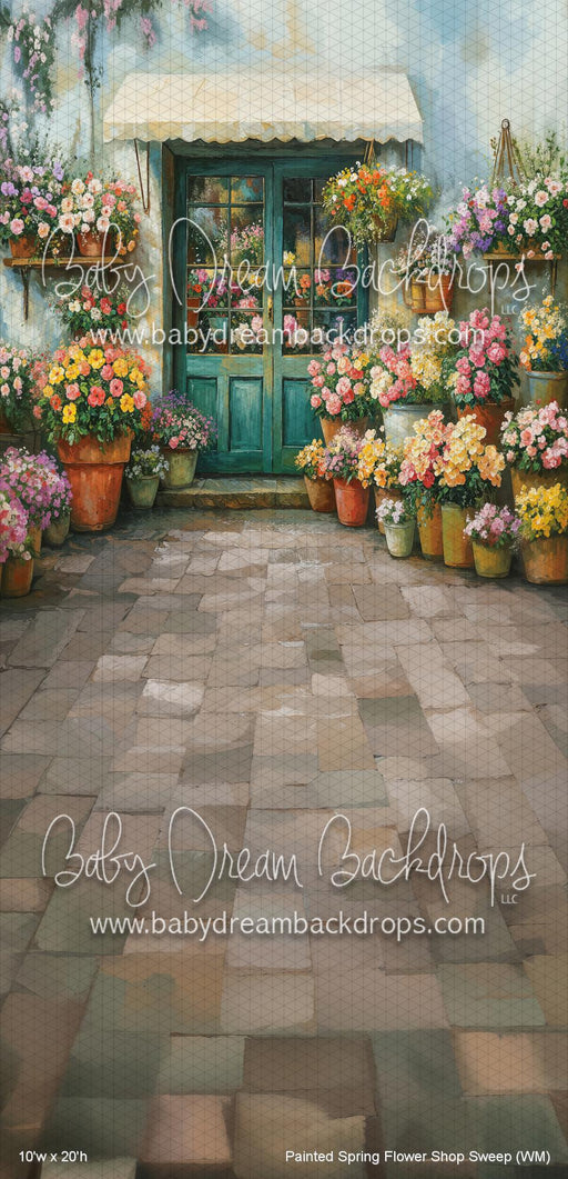 Painted Spring Flower Shop Sweep (WM)