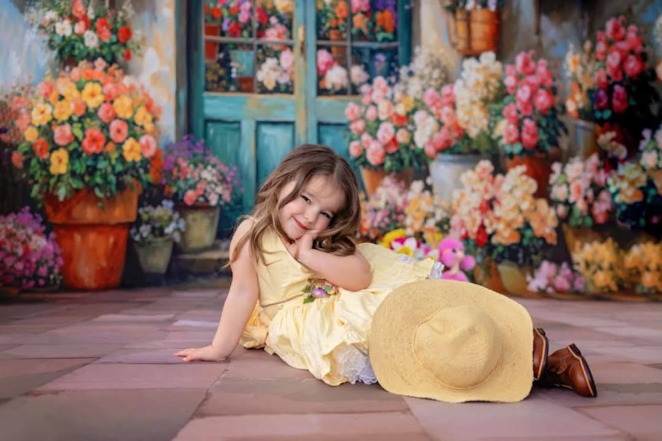 Painted Spring Flower Shop Sweep (WM)