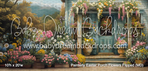 Painterly Easter Porch Flowers Flipped (MD)
