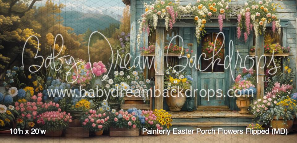 Painterly Easter Porch Flowers Flipped (MD)