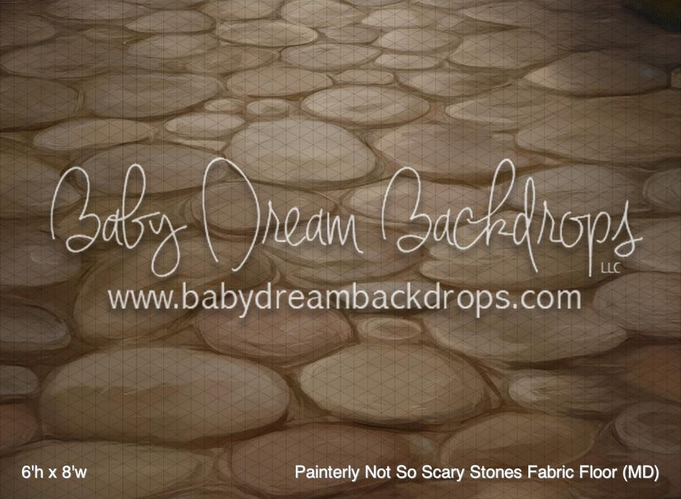 Painterly Not So Scary Stones Fabric Floor (MD)